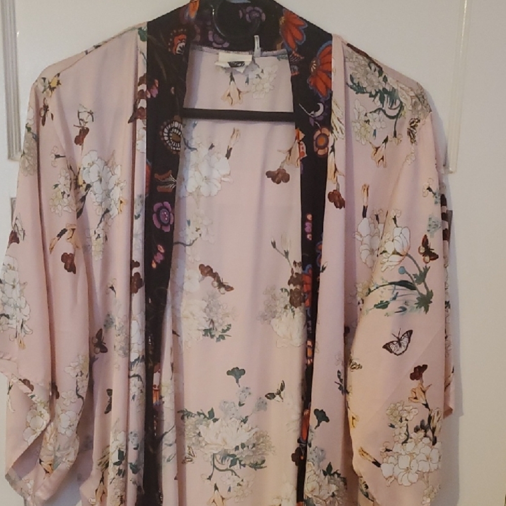 Floreat Pink Floral Kimono Robe